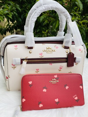 piezas Cartera Rowan Nuevo con etiquetas con corazón estampado floral tiza múltiple y pared a juego | eBay