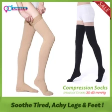 30-40 mmHg Compression Stockings Support Thigh High Surgical Socks Varicose Vein