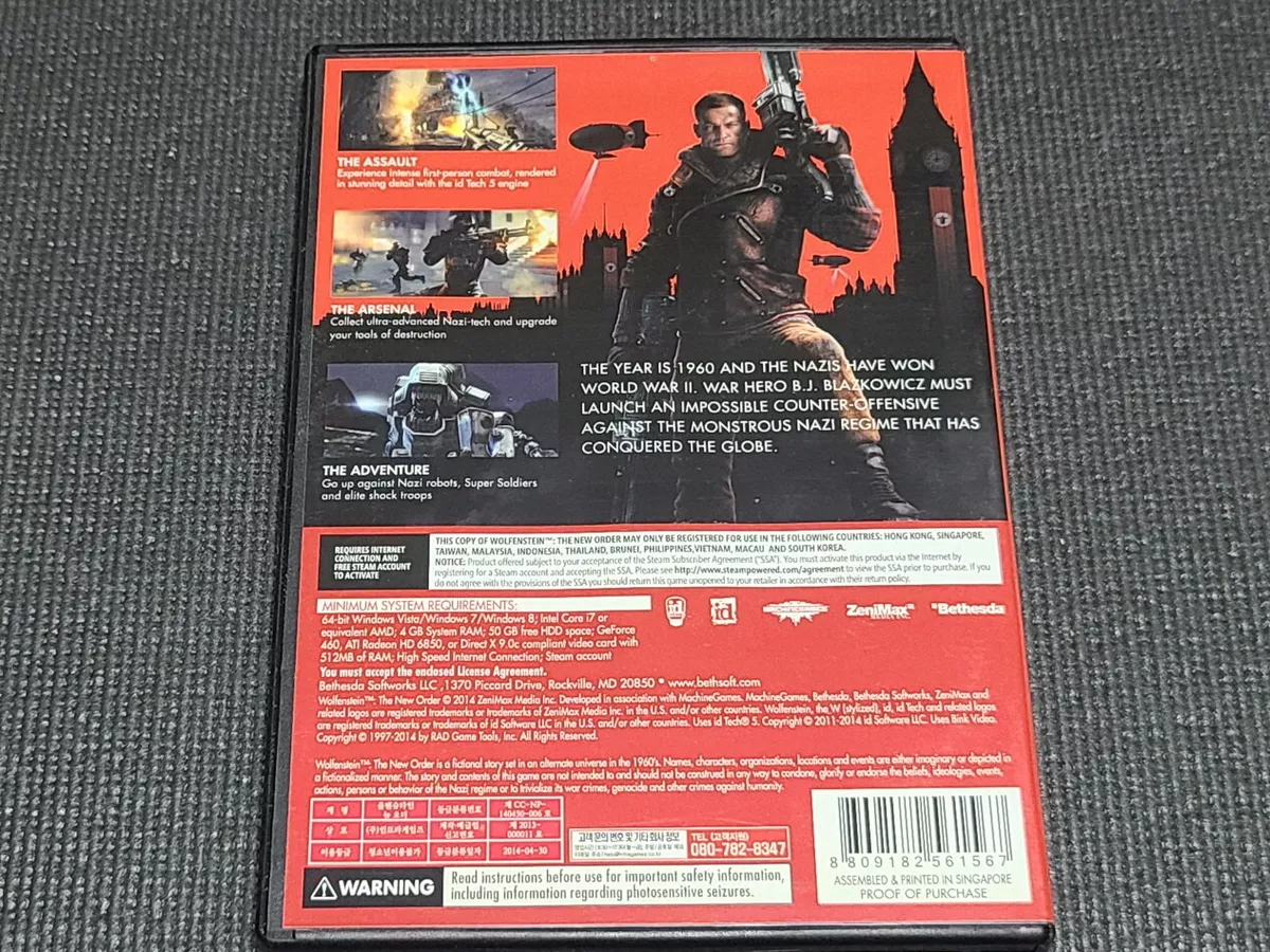 Wolfenstein: The New Order system requirements