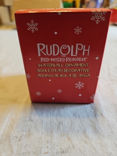 Globo da neve Rudolph la renna dal naso rosso ""Babbo Natale"" ornamento pallanda - Foto 6 di 6