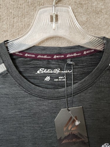 Eddie Bauer Motion Free Shade Shirt Mens S Heather Gray Reflective UPF 50+ NEW - Picture 6 of 10