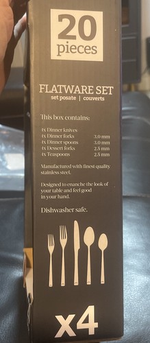 Brandani Step Made in Italy 20 Piece Stainless Steel Flatware Set. Brand New! - Picture 4 of 5