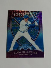 2018 Chronicles Crusade ** PURPLE MOJO PRIZM ** #21 Cody Bellinger #D / 99  RARE