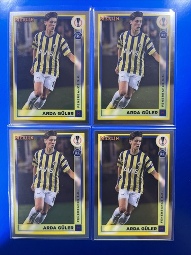 2022-23 Topps Merlin ARDA GULER Chrome Base Rookie Card RC x4 👀🇹🇷🏟️⚽️🔥 - Picture 1 of 2