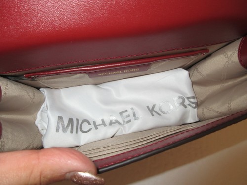 NWT AUTH MICHAEL KORS HAYDEN MEDIUM POCKET EMBOSSED LEATHER MESSENGER BAG-$278 - Picture 11 of 12
