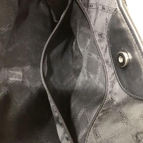 Auth LONGCHAMP Rozo - Black Leather Tote Bag - Foto 13 di 24