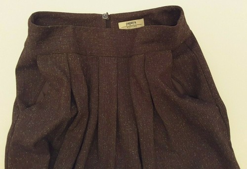 Papaya Brown Skirt A Line Size 8 Back Zipper Lined Fit And Flare With Pockets - Bild 3 von 12
