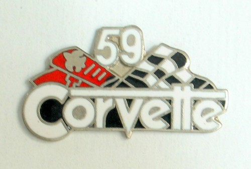 1959 Corvette Pin  Chevrolet Pin _ Vintage Hat Tack (nicer than picture) - Picture 1 of 2