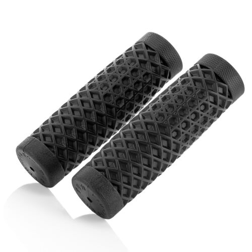 1" 25mm Motorcycle Handlebar Rubber Hand Grips Black For Harley Bobber Chopper - Bild 16 von 18