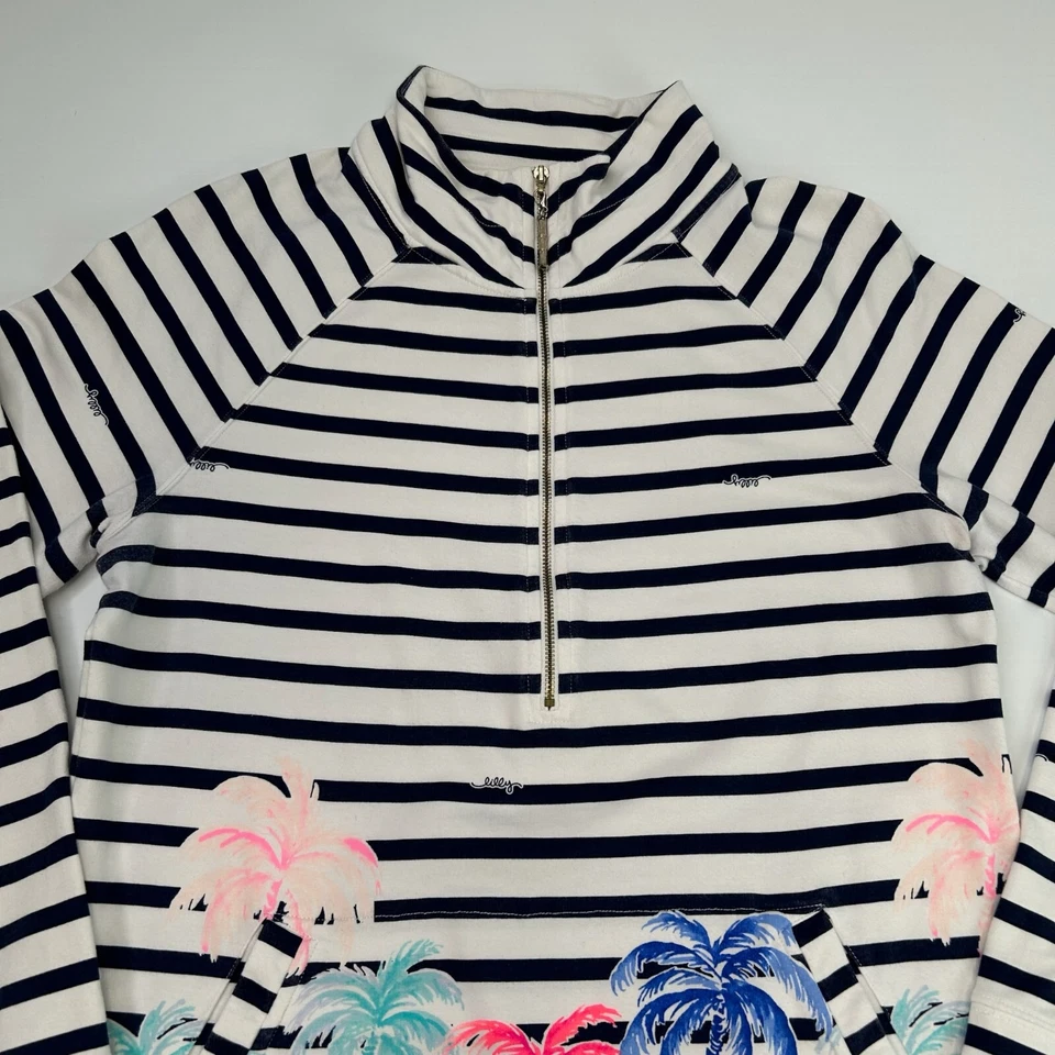 Jaqueta Lilly Pulitzer Feminina Média Skipper Popover UPF Palm Stripe Party Core Go - Imagem 2 de 4