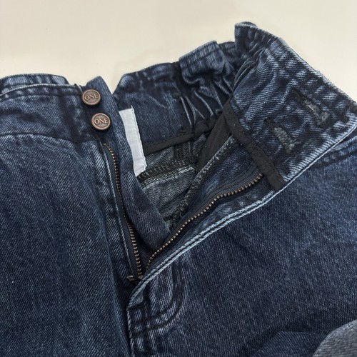 One Teaspoon Denim Shorts Women 24 (Actual 26 in) Blue Elastic Waist Hi Rise - Picture 9 of 11