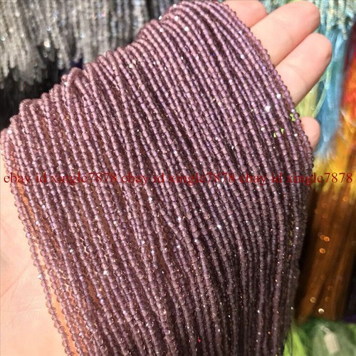 Lots 2mm Natural Stone Quality Spinel 17 Color Round Shape Faceted Beads 15" AAA - Picture 24 of 29