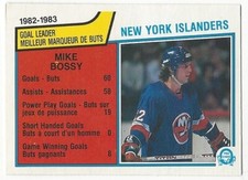 1983-84 OPC HOCKEY #1 ISLANDERS LEADERS (BOSSY) - VG+/EX-