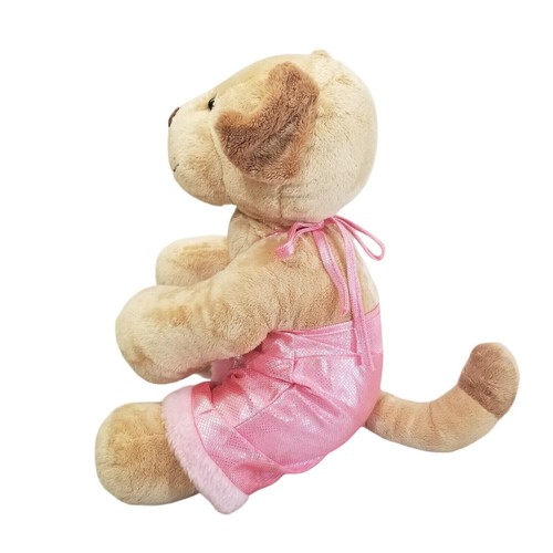 Costruisci un orso abbracci di velluto cucciolo marrone/abbronzatura peluche giocattolo con vestito BABW peluche - Foto 4 di 10