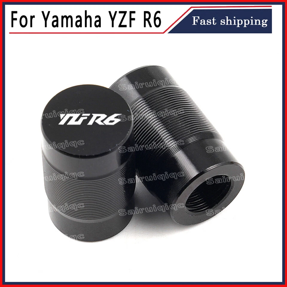 YZF R6 LOGO Wheel Tire Valve Stem Caps Cover Plug For Yamaha YZF R6 Motorcycle Foto 3 de 4