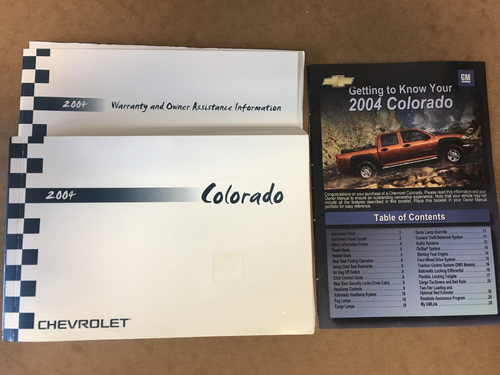 2004 Chevy Colorado Owners Manual Handbook Set OEM H04B50008