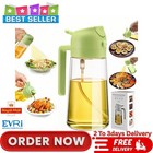 470ML 2-in-1 Oil Dispenser & Sprayer Glass Oil Spray Bottle for Cooking Kitchen