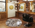 3D Scraper I051 Barber Shop Non Slip Rug Mat Room Mat Round Elegant Photo Carpet