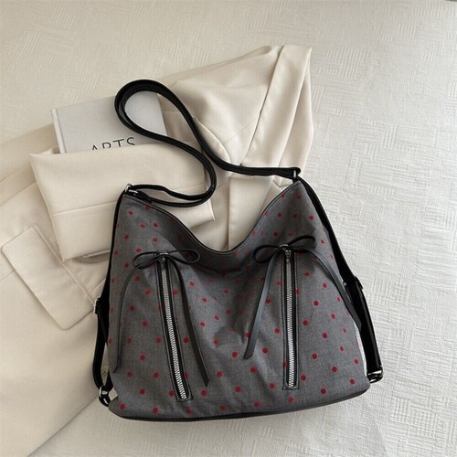 Temperament Polka Dot Print Shoulder Bag Commuting Backpack 2024 - Picture 3 of 15