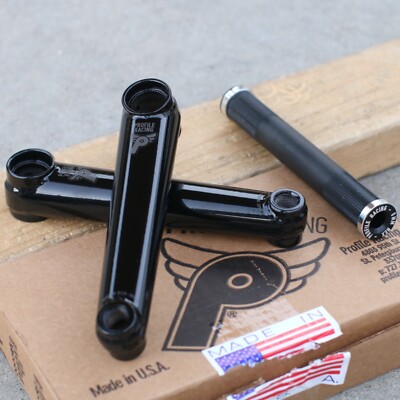 PROFILE BMX COLUMN BICYCLE CRANKS BLACK CHROMOLY | eBay