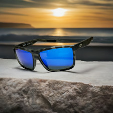 NEW Costa Del Mar RINCONCITO Tiger Shark / Blue Mirror Polarized Glass 580 lens