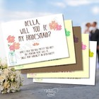 Will you be my Bridesmaid Maid of Honour Flower Girl Chief Honour Wedding Cards