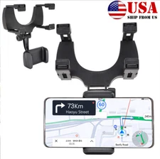 Universal Car Rear-view Mirror Mount Stand Holder Cradle For Cell Phone GPS
