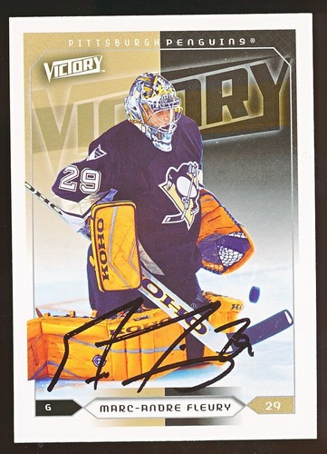 2005-06 Upper Deck Victory handsigniert Marc-Andre Fleury #156