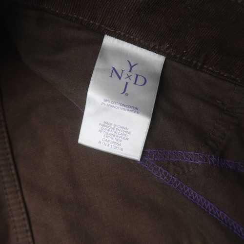 NYDJ Womens Corduory Pants Size 12 Straight Leg Brown Cotton Stretch - Picture 7 of 10