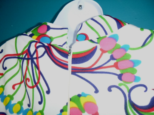 Vtg 70s Poly Shift Dress W/ Belt Flower Power MOD Floral VOLUP Sz L/XL - Picture 6 of 7