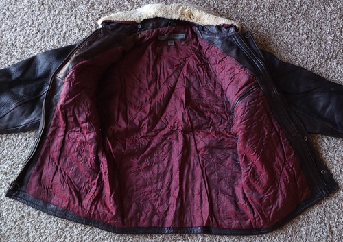 Men's Jacket Leather Le Collezioni Structure Thick leather Biker. Size: S - Picture 13 of 22