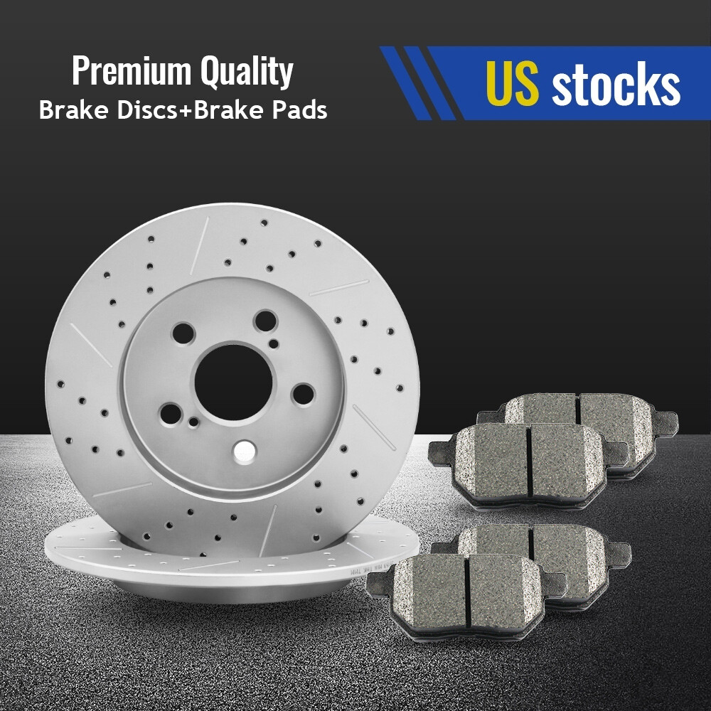 Rear Brake Kit – Ceramic Pads & 259mm Rotors For Toyota Corolla, Matrix, Pontiac Vibe – 10 Year Warranty