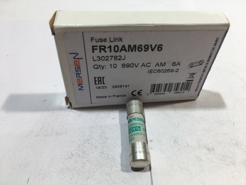 FERRAZ SHAWMUT MERSEN FR10AM69V6 6A 690V Fuse JPSF559 Pack of 1/5/10 - Picture 5 of 7