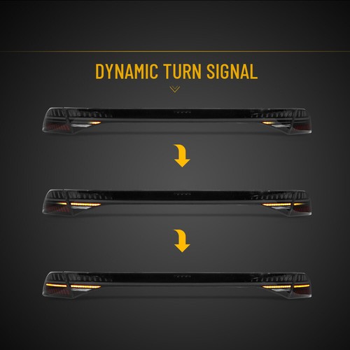 3PCS LED Tail Lights & Center Light For Honda Accord 2023-24 Sequential Turn sig - Picture 7 of 18