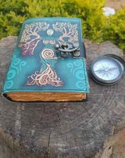 Indian handmade leather journal mother of earth deckle edge paper notebook