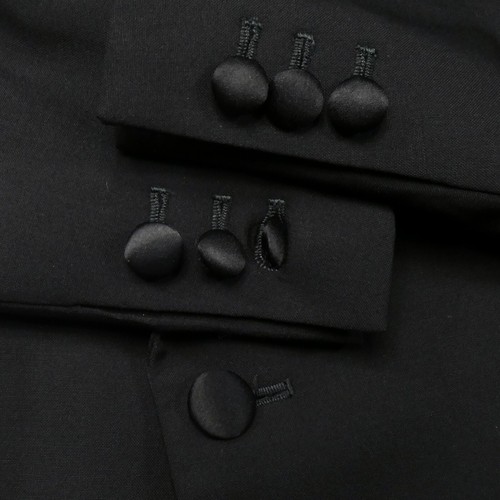 Custom Loro Piana Italy Peak Lapel Dinner Smoking Tux Jacket 44L - Picture 8 of 12