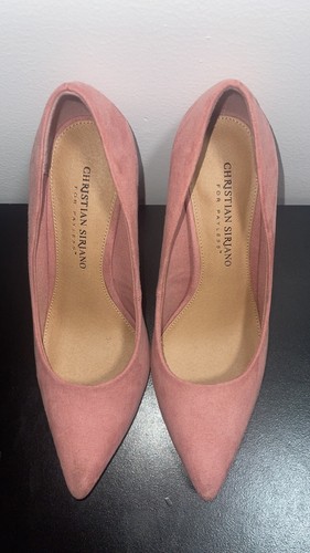 Christian Siriano Women's Pink Faux Suede Pointed Toe Pump Shoes size 6 - Picture 3 of 6