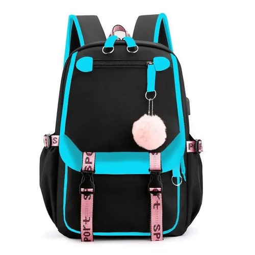 Bags Teenage Girls USB Port Schoolbag Student Book Bag Teen School Backpack - 第 26/30 張圖片