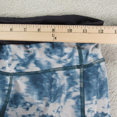 Leggings Lululemon donna 4 blu tie dye coulisse vita increspato caviglia pull on - Foto 11 di 15
