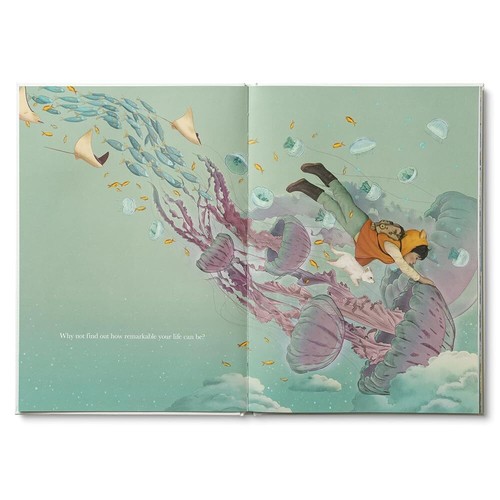 Why Not? Gift Set Hardcover, Arctic Fox Plush and Coloring Page Inspiring - Foto 5 di 8