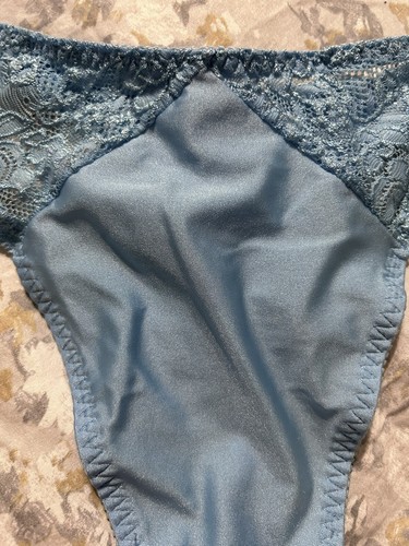 vintage Ralph Lauren thong Size L Baby Blue panties Poly String Gloss - Picture 2 of 4
