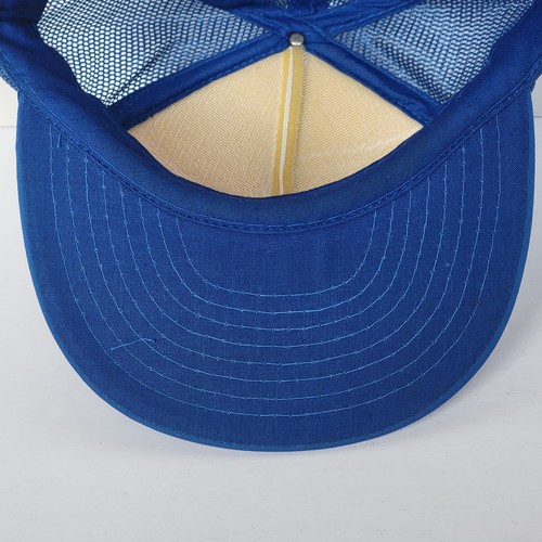 VTG American Legion Post 1191 Hooppole Illinois Blue /White Snapback Trucker Hat - Afbeelding 6 van 11