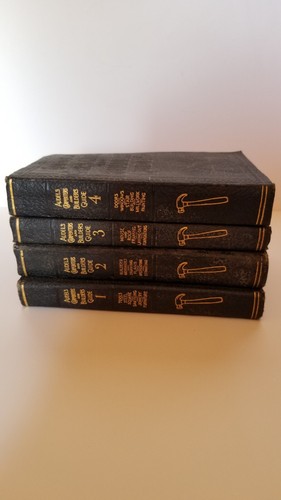 Vintage 1942 Audels Carpenters And Builders Guide Book Set 1 - 4 Illustrated