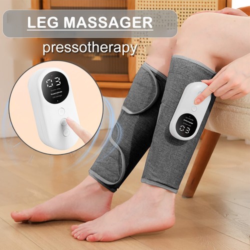 Leg Massager Cordless Calf Air Compression Massager W/ Heat Pain Relief 3 Modes - Picture 7 of 19