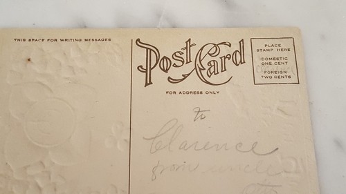 Antike Postkarte Ein fröhliches neues Jahr  - Bild 4 von 4