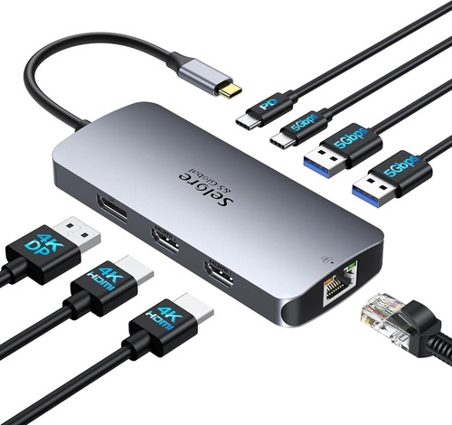 Verbesserte USB C Dockingstation mit Dual HDMI & Gigabit Ethernet - 4K Auflösung - Bild 3 von 9
