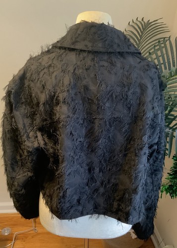 Neu mit Etikett Anthropologie STRUKTURIERTE CROPPED-JACKE SCHWARZ XL - Bild 5 von 9