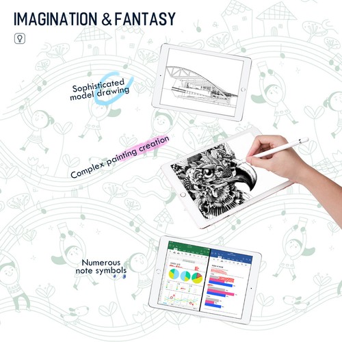 Rechargeable Sensitive Touch Screen Pen Pencil Stylus For iPhone iPad Samsung PC - Picture 10 of 18