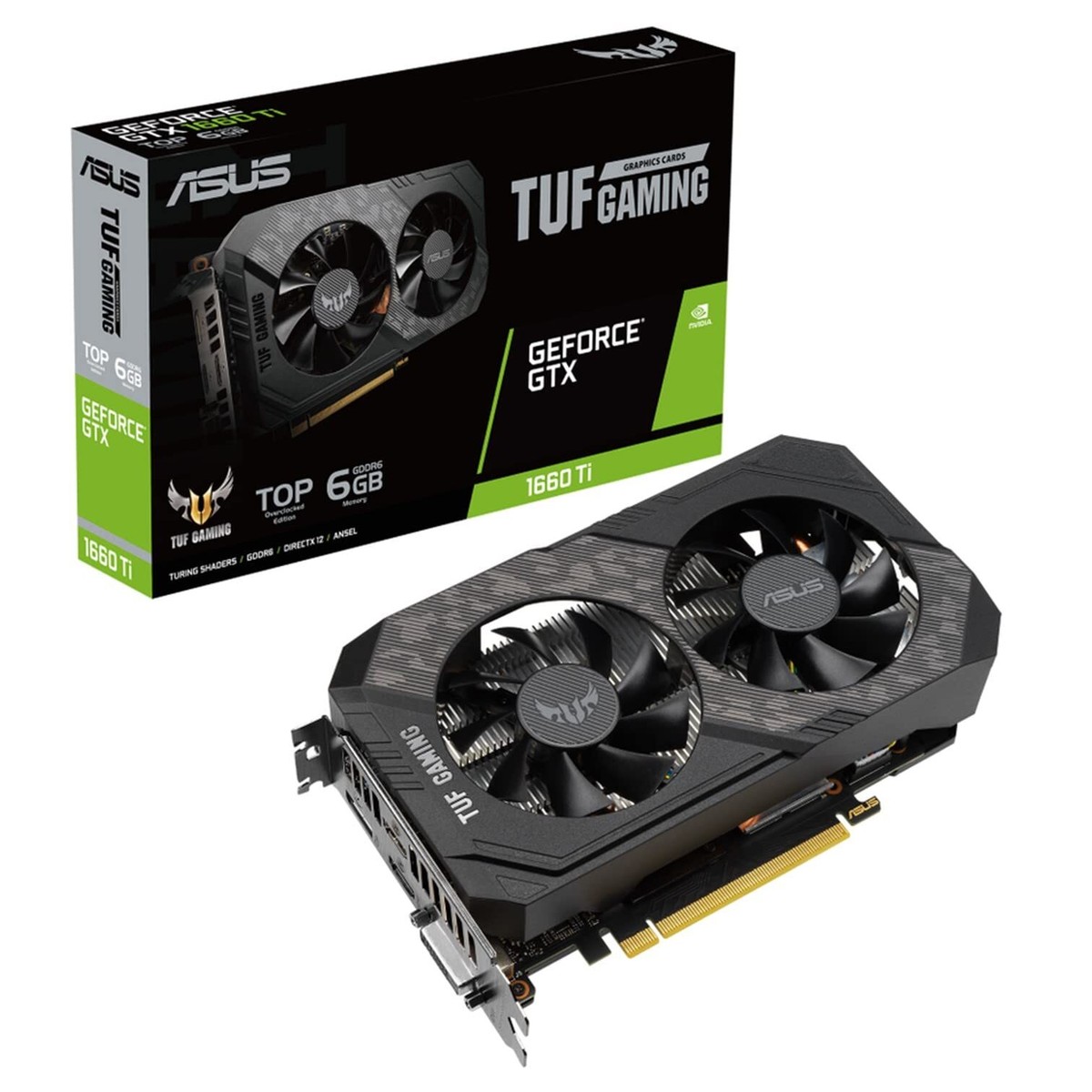 ASUS TUF Gaming GeForce GTX 1660 Ti EVO Video Card TOP Edition 6GB