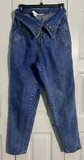Rare! Vintage 80’s Absolutely No Jeans Button Up Fold Over costume pants